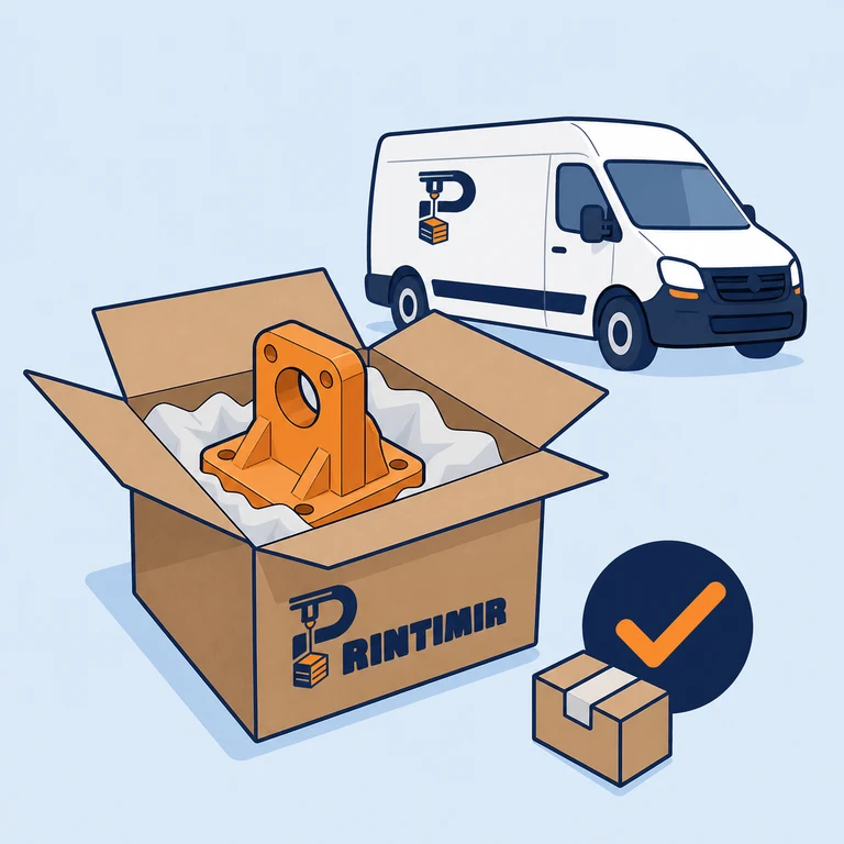 Sicher verpackter Printimir 3D-Druck bei der Lieferung